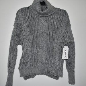 For The Republic Women's New Grey Knit Turtle Neck